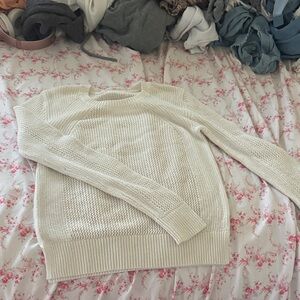 Athleta Women's Cream Crew Neck Sweater